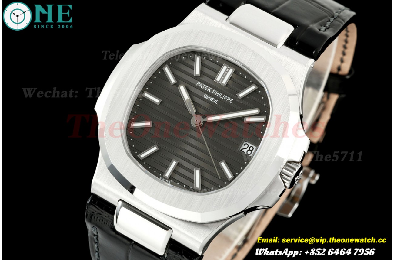 Nautilus 5711 40mm SS/Le grey Dial DDF DD324 Super Clone(SW Dial)