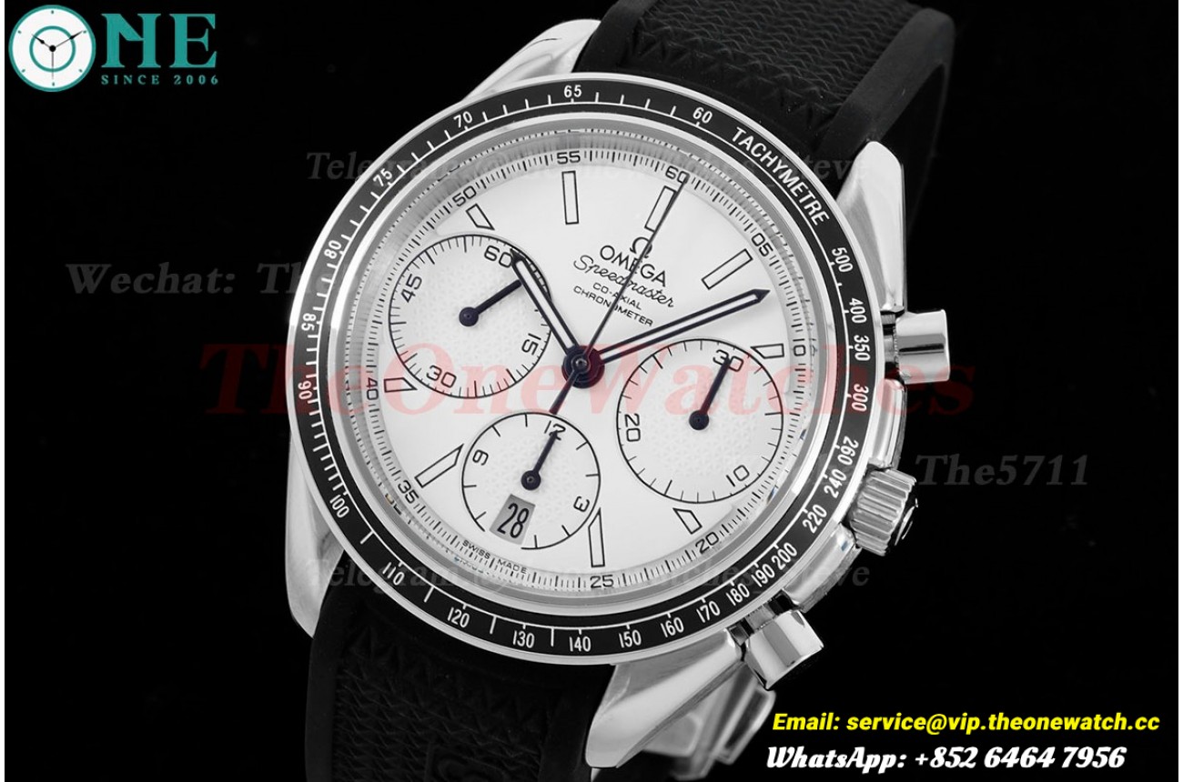 Speedmaster Racing Master 40mm SS/RU White Dial HKF A7750