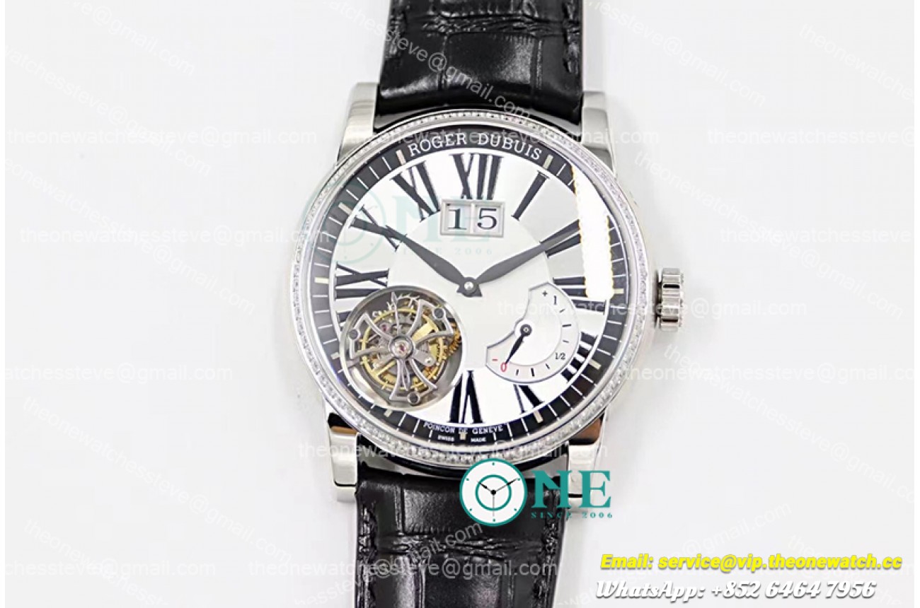 Roger Dubuis - Hommage Flying Tourb RDDBHO0568 SS/LE Wht/Wht