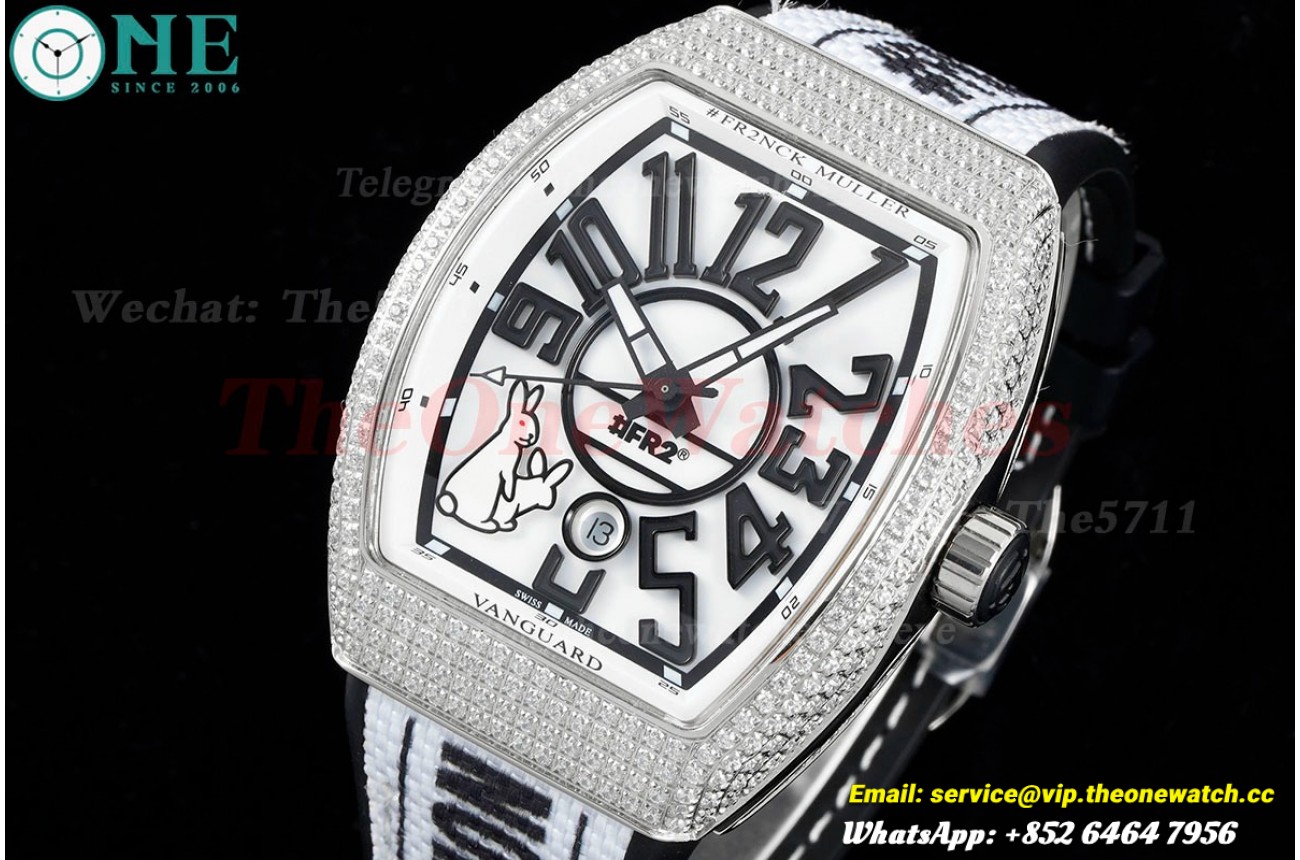 Vanguard Mens #FR2 Dia SS/LE White Dial ABF A2824