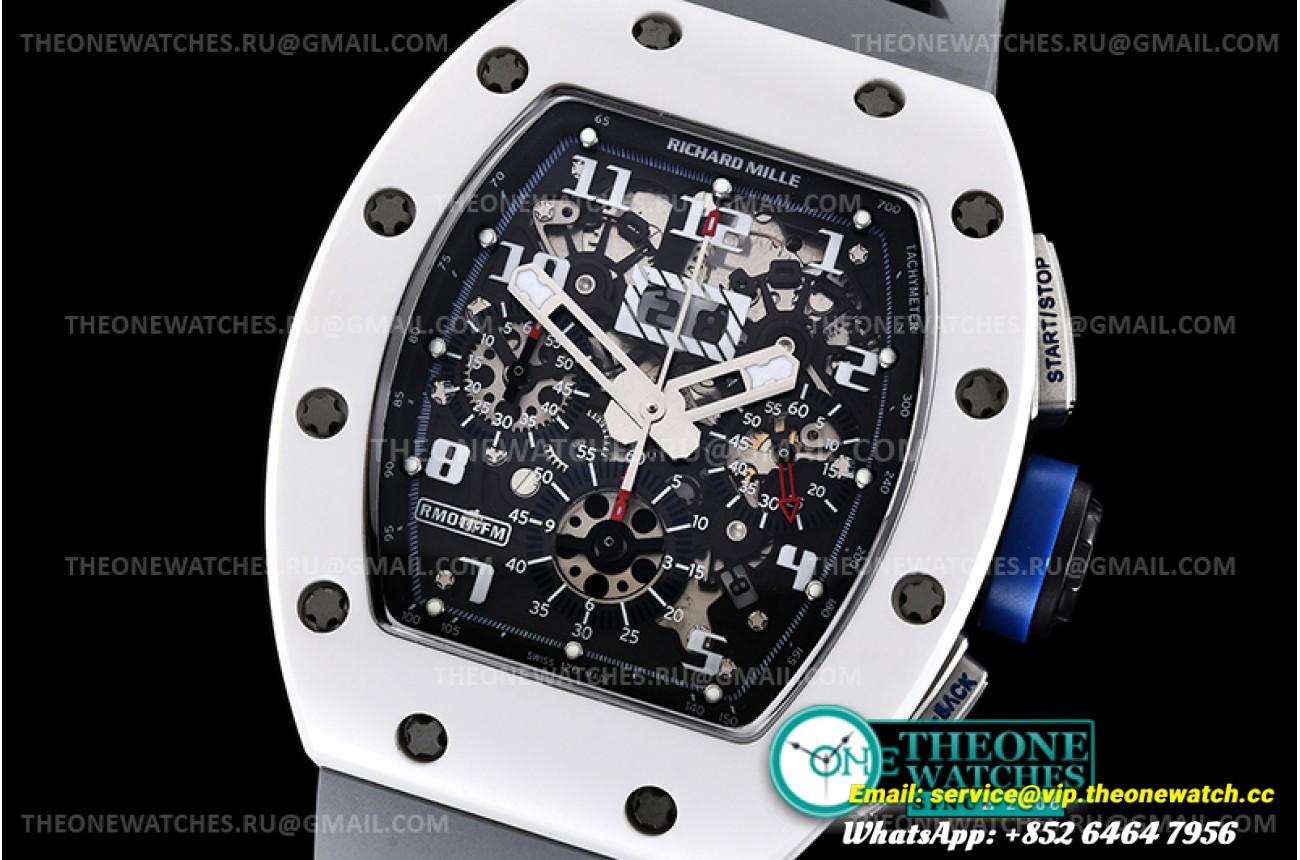 Richard Mille  - RM011-03 Flyback Chrono Polo Ed CER/RU Gy KVF A7750 Mod