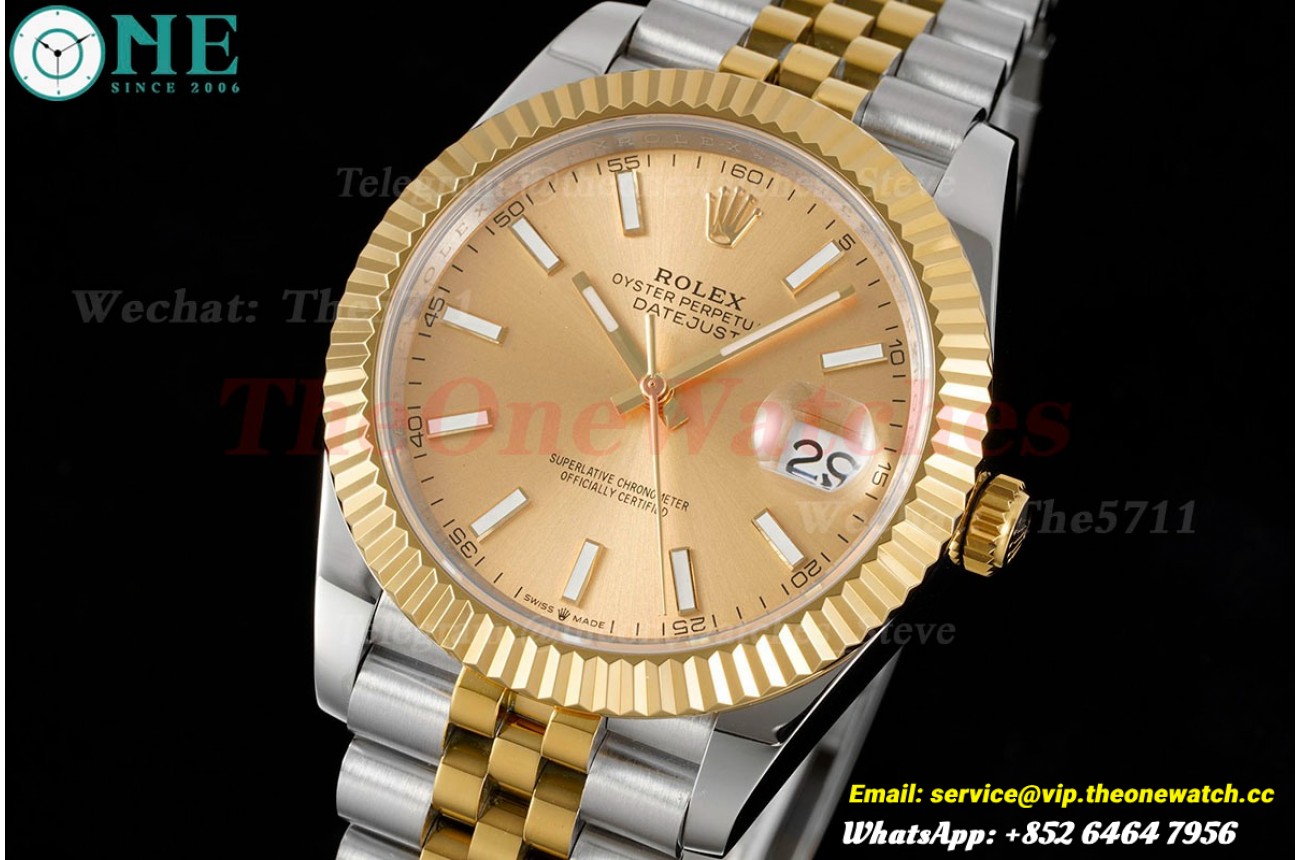 Datejust 41mm Gold/Stk SS/YG  Jubilee 904L DIW A3235