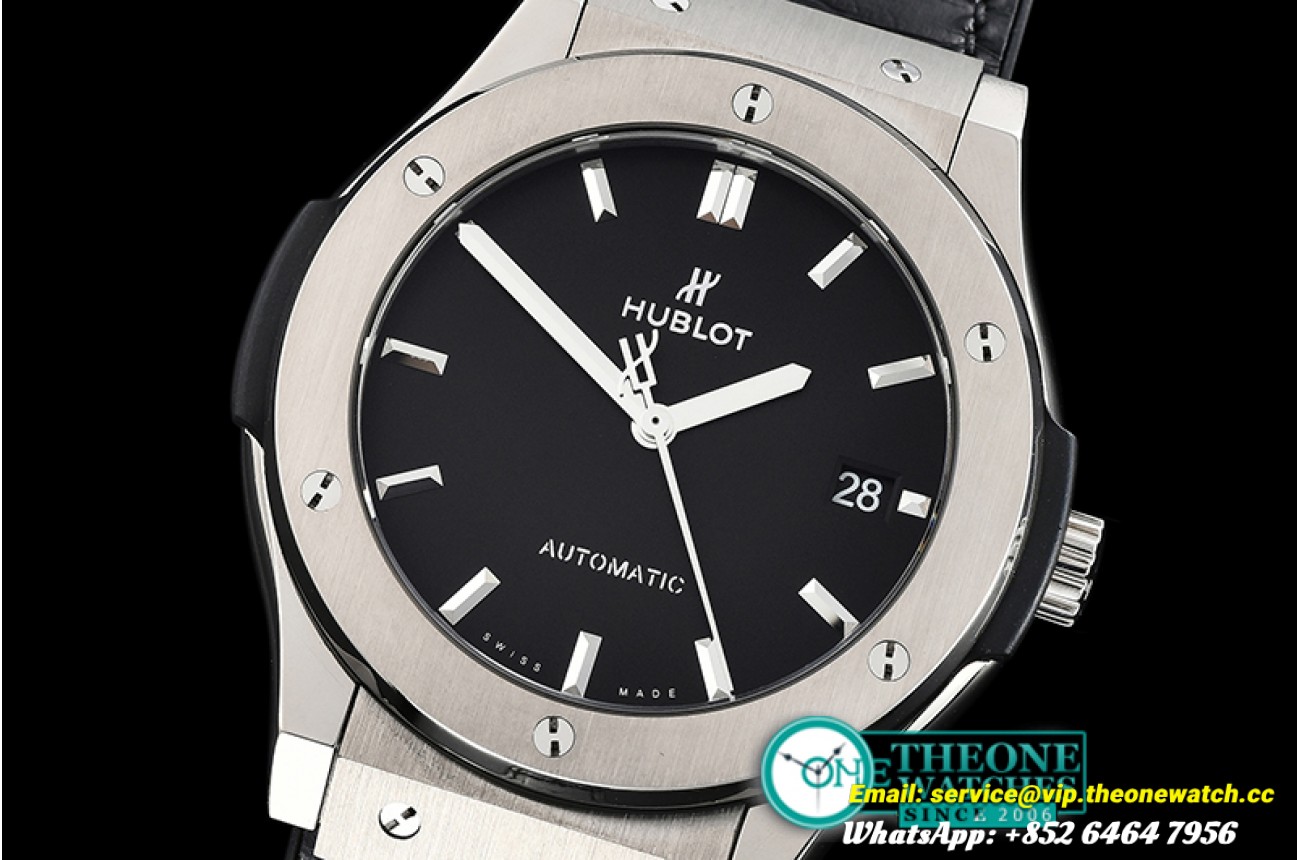 Hublot - Classic Fusion Bang 45mm TI/LE/RU Black WWF A2892 Mod