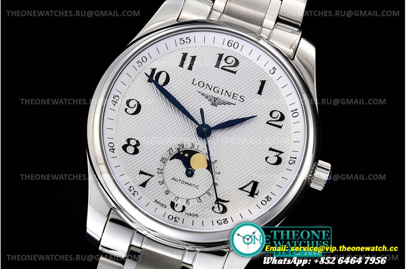Longines - Longines Master Moon Phase SS/SS White GSF A899