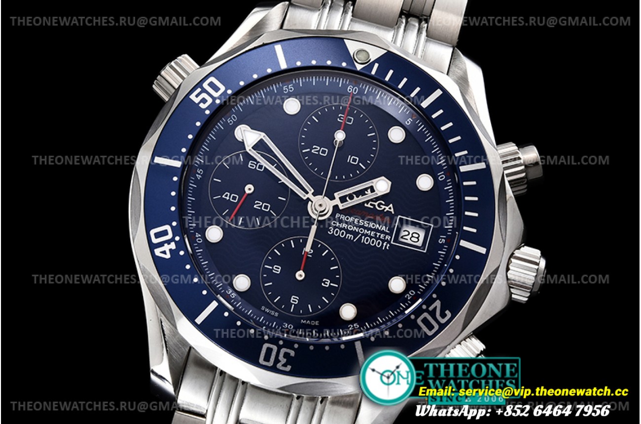 Omega - Seamaster 300M Chronograph SS/SS Blue ACF Asia 7750