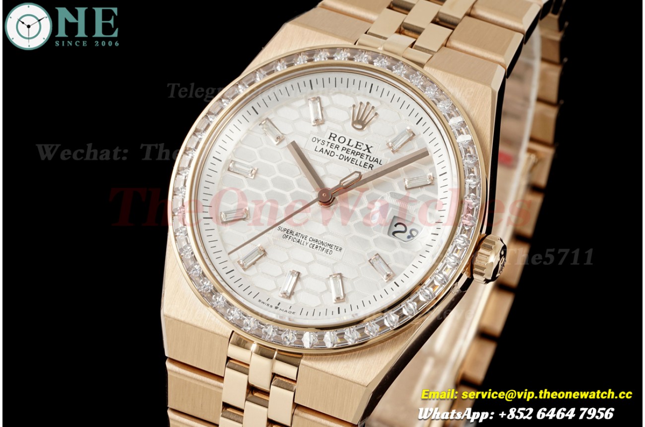 Land Dweller 127385TBR 40mm RG/RG Silver/Dia Dial 2F A7135