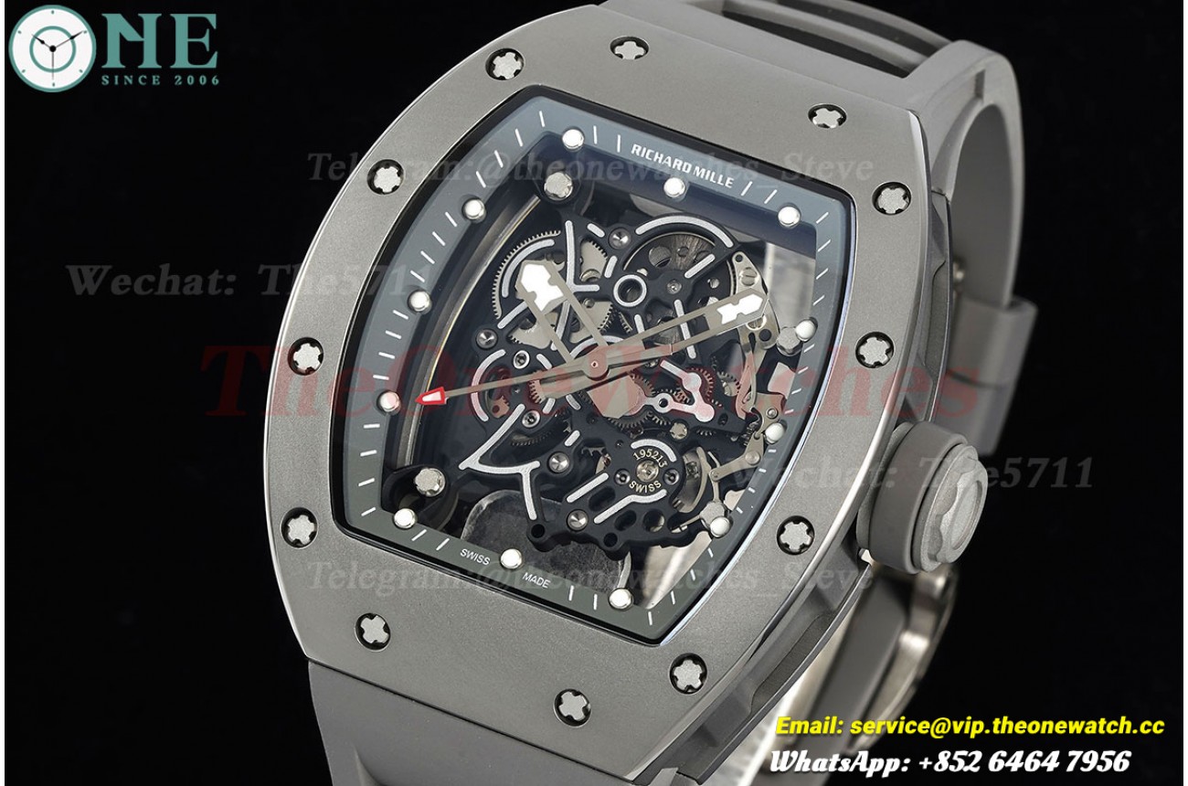 RM055 43mm Grey Ceramic/RU Skeleton Dial BBF RMUL2 Super Clone