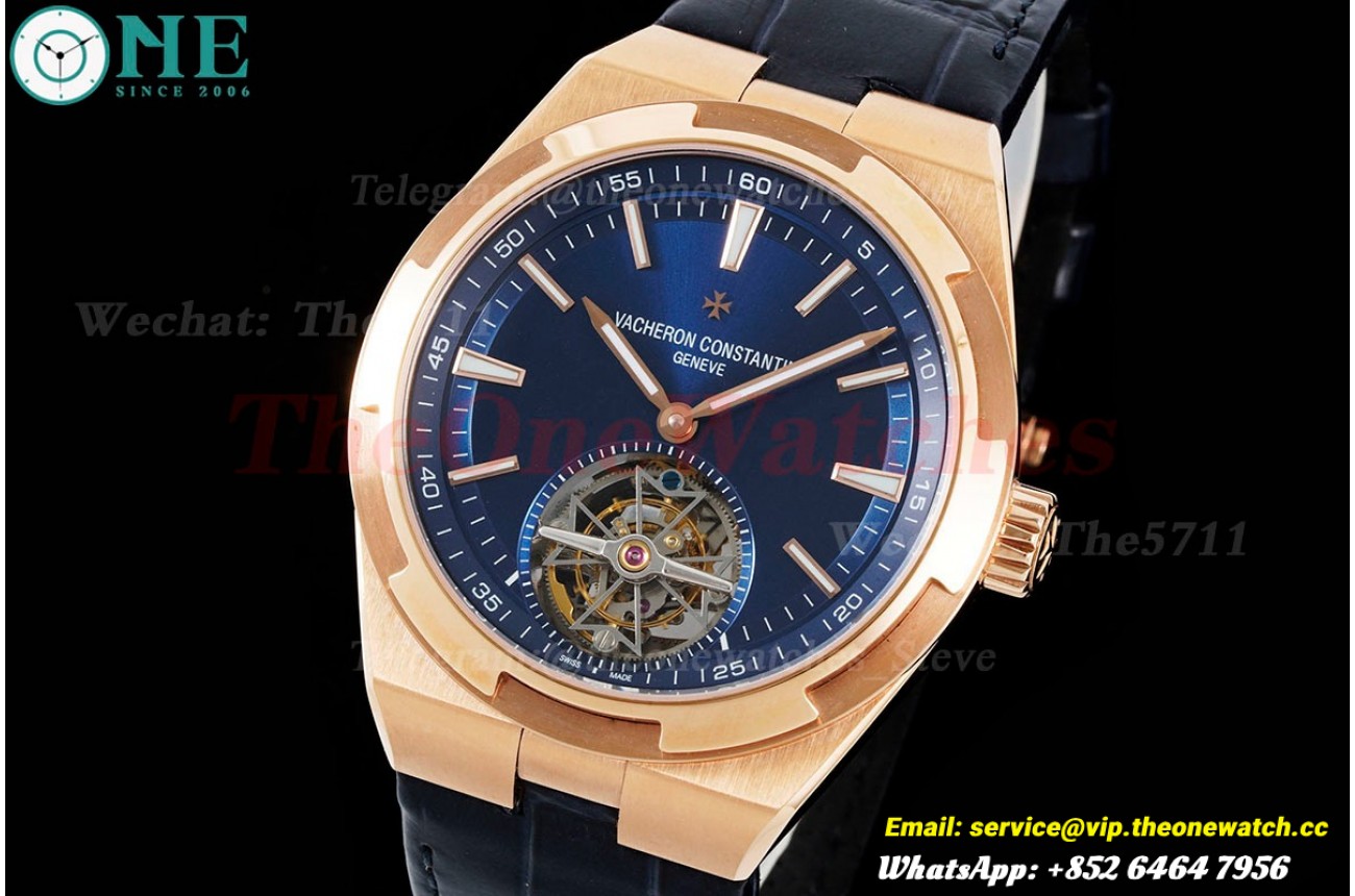 Overseas ref 6000V RG/LE Blue/Stk BBSF Tourbillon