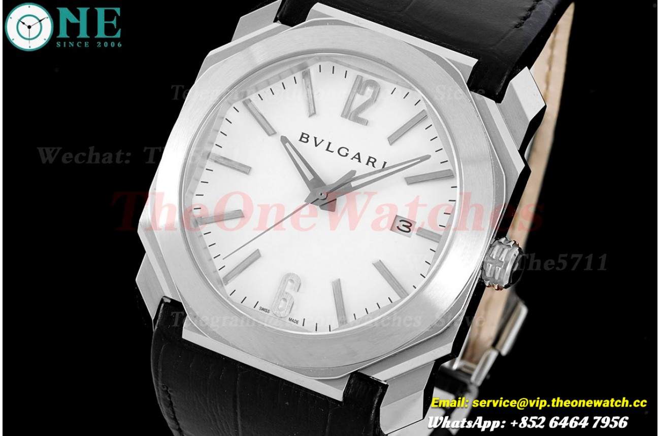OCTO Solotempo 41mm SS/LE White dial On Black Strap BVF V3 A191