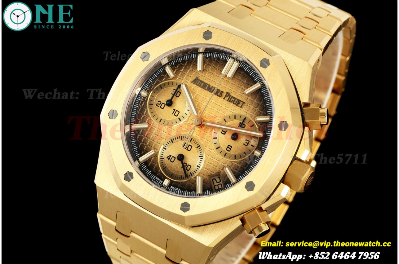 Royal Oak Chrono 26240BA 41mm YG/YG Smoked Gold DDF DD4401 (Weighted Approx.205g) ( SW Dial)