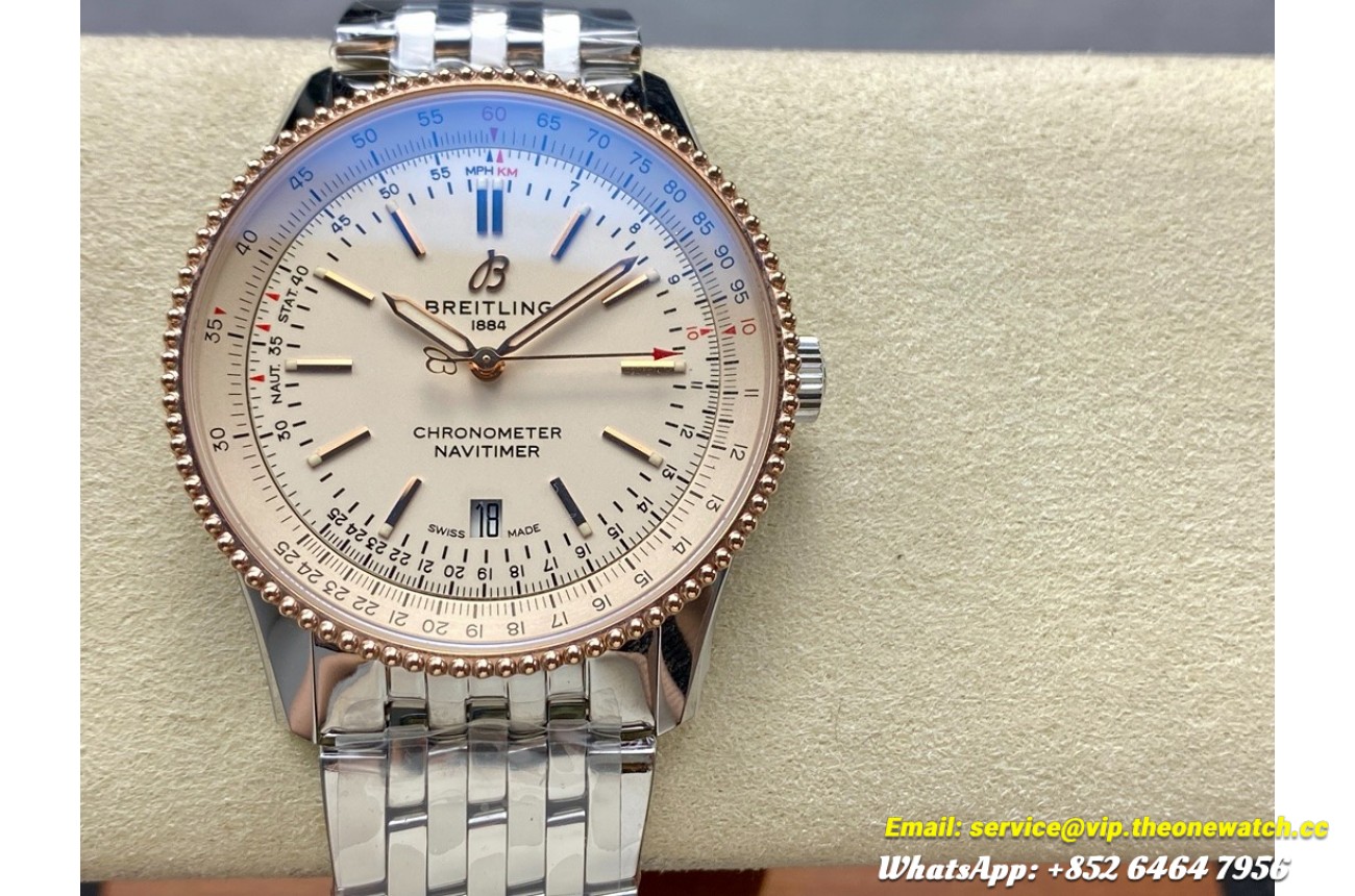 Navitimer 1 41mm SS/SS Whtie Dial V7F A2824