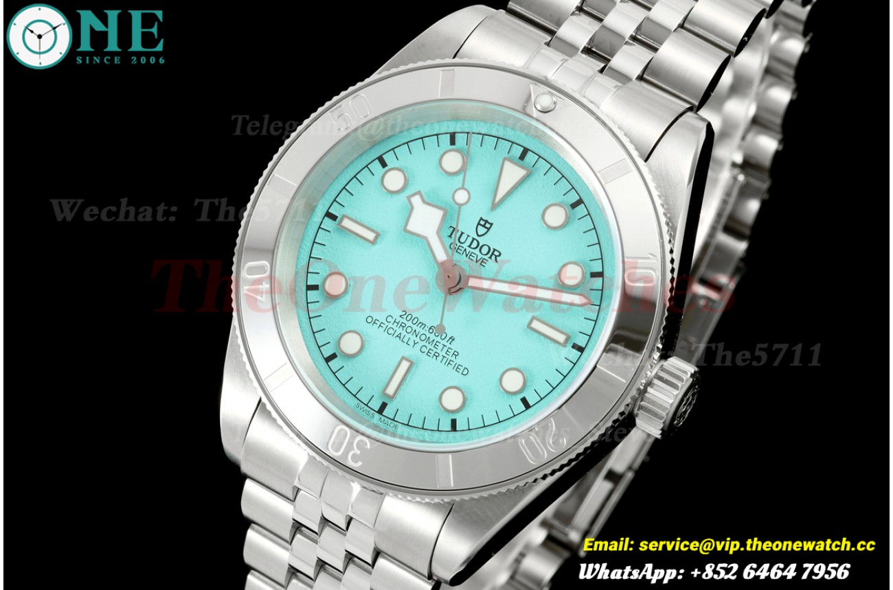 Black Bay Fifty Four 37mm Jub SS/SS Lagoon Blue Dial BLF A2824