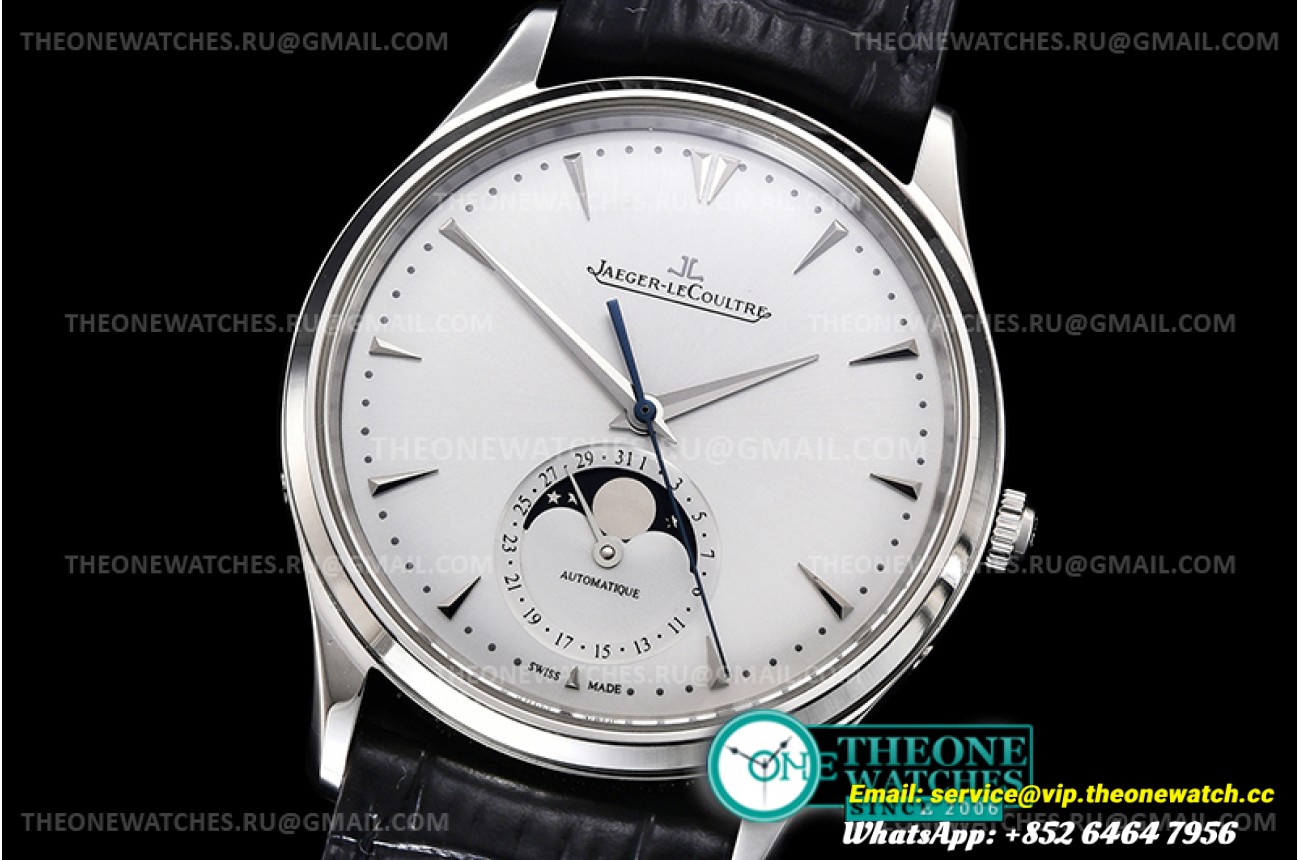 Jaeger Lecoultre - JL Master Ultra Thin Moonphase SS/LE White YLF MY9015
