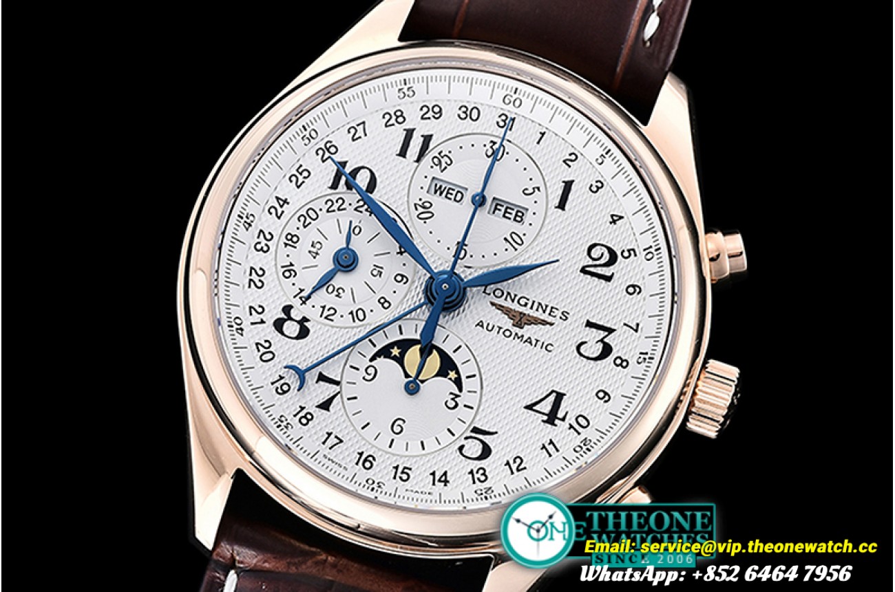 Longines - Master Complications Auto RG/LE Wht GSF Asia 7750