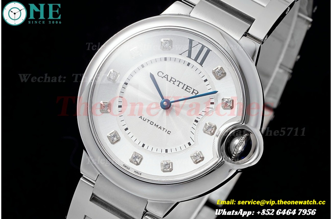 Ballon Bleu De Cartier 36mm SS/SS White/Dia AF NH05