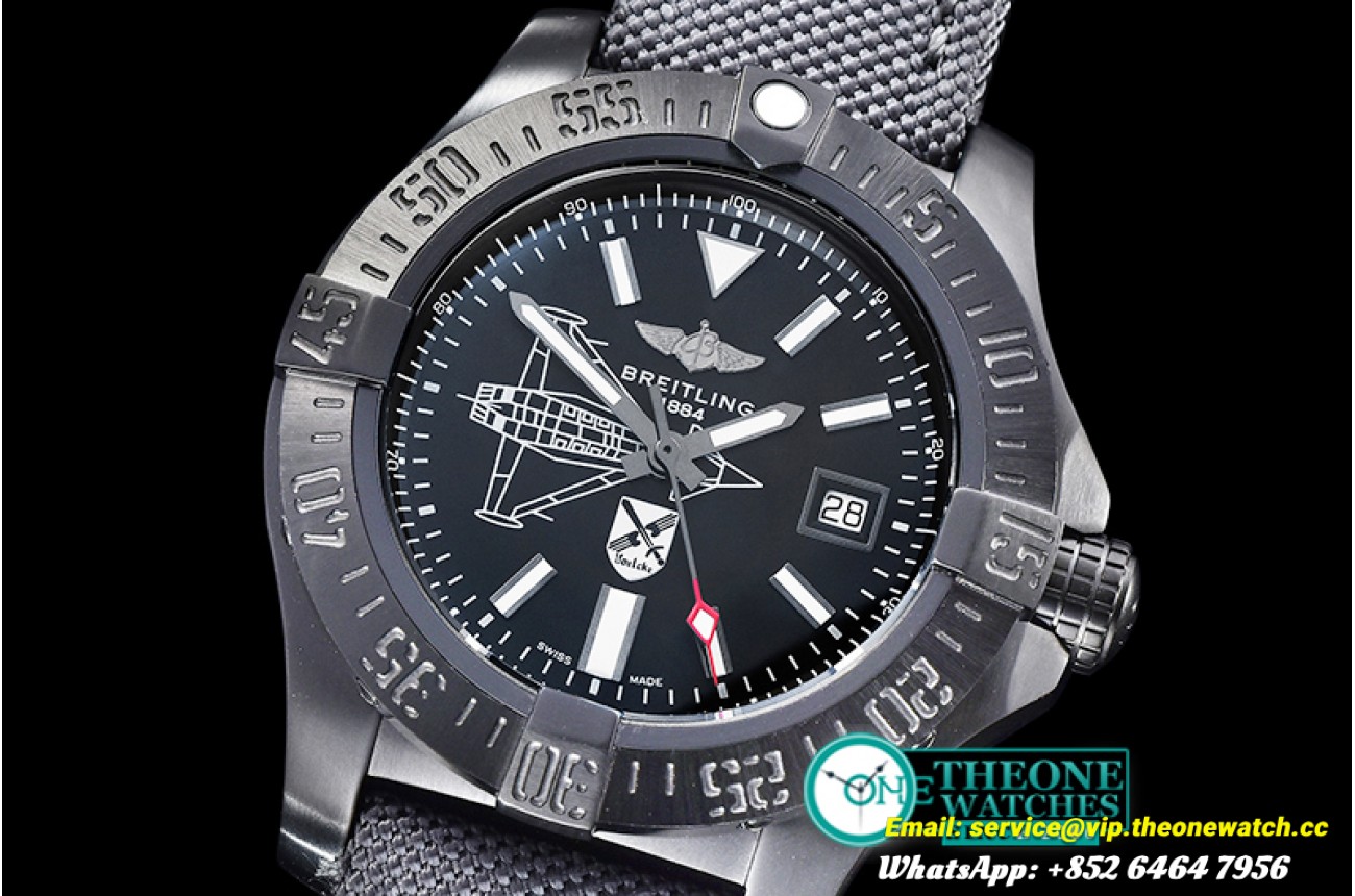 Breitling - Avenger II Seawolf DLC/NY Blk Plane ANF Asia 2836