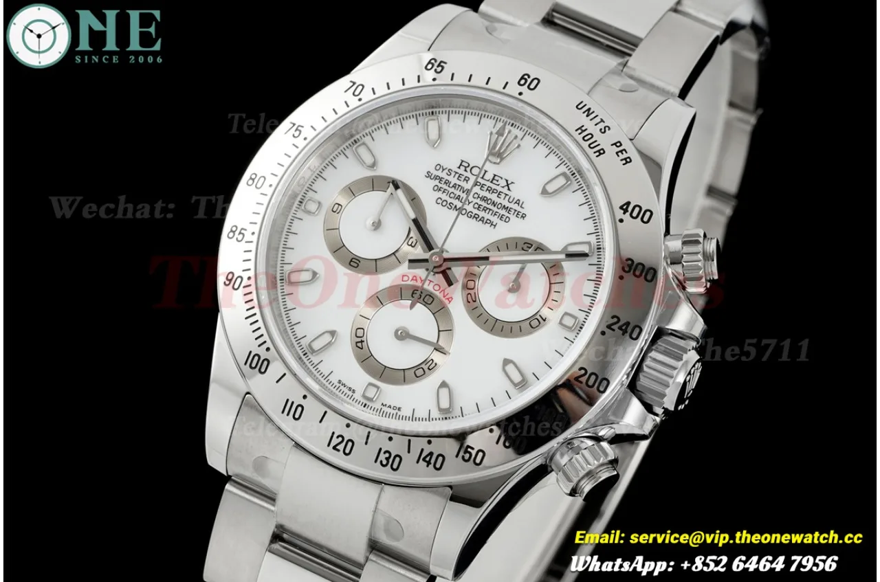 Daytona 116520 40mm SS/SS White Dial VSF DD4130