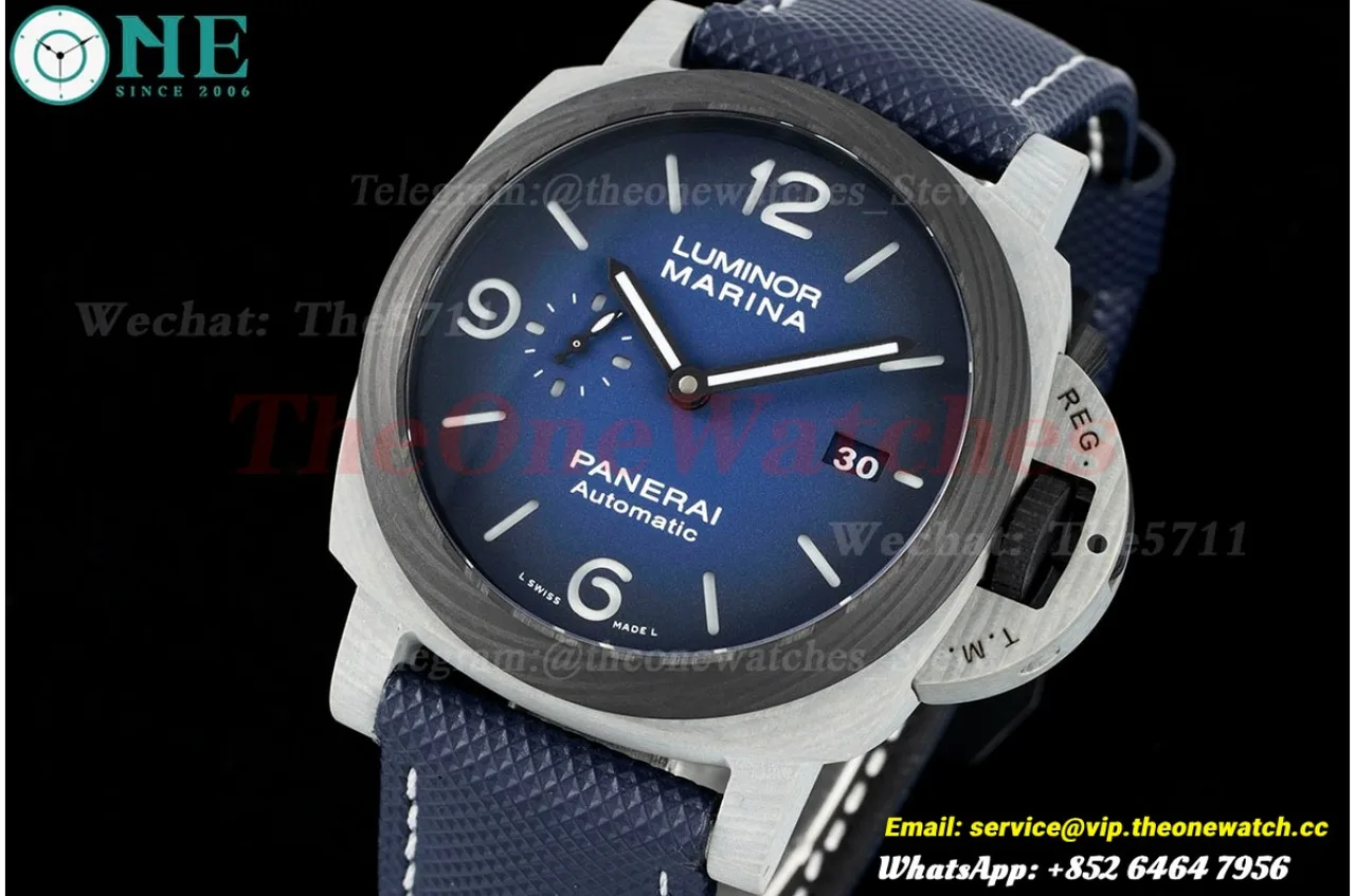 PAM1663 Lum. Marina Auto 44mm Blue TI/FC/NY VSF P9010