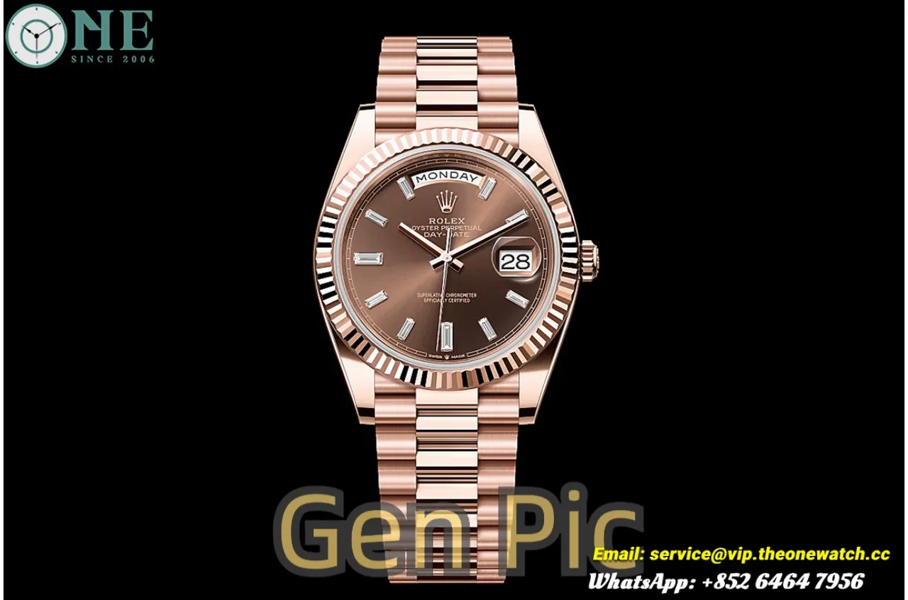 DayDate 228235 40mm RG/RG Brown/DIaVSF V2 DD3255 (Weighted Approx.182g)