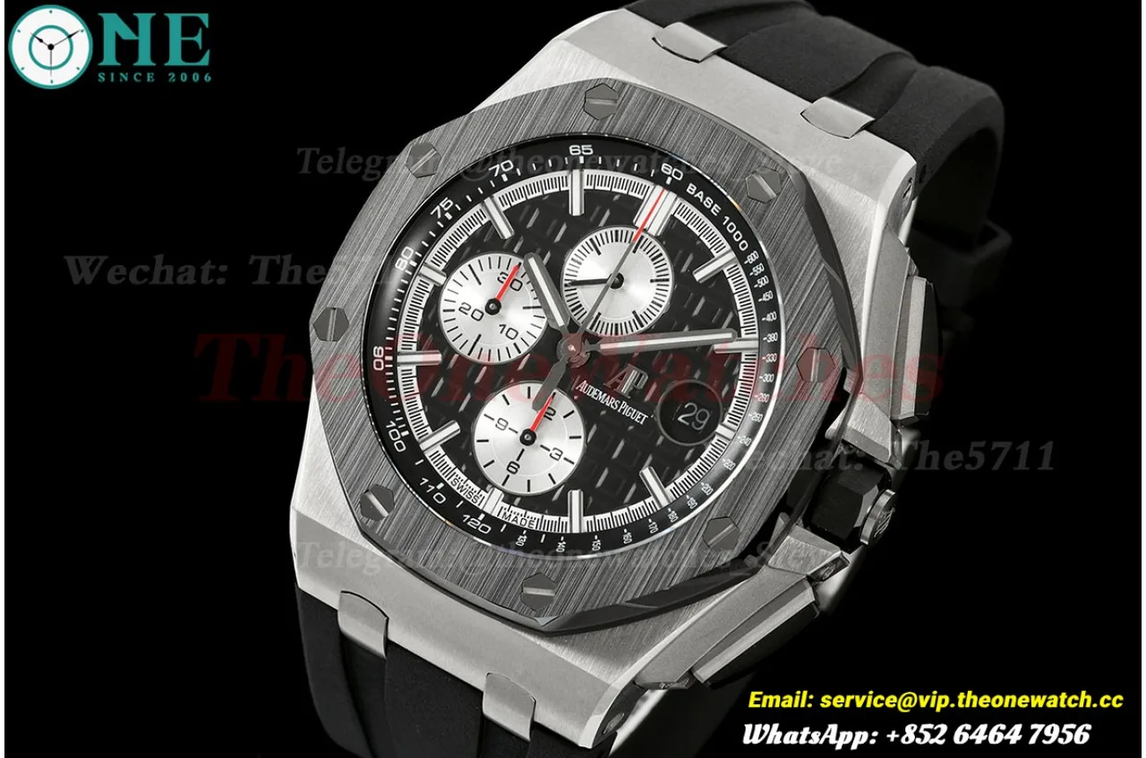 Royal Oak Offshore 26400IO 44mm SS/RU Black Dial APJF A3126