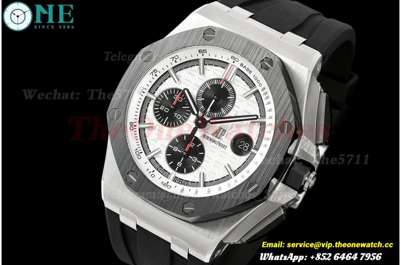 Royal Oak Offshore 26400SO 44mm SS/RU White Dial APJF A3126