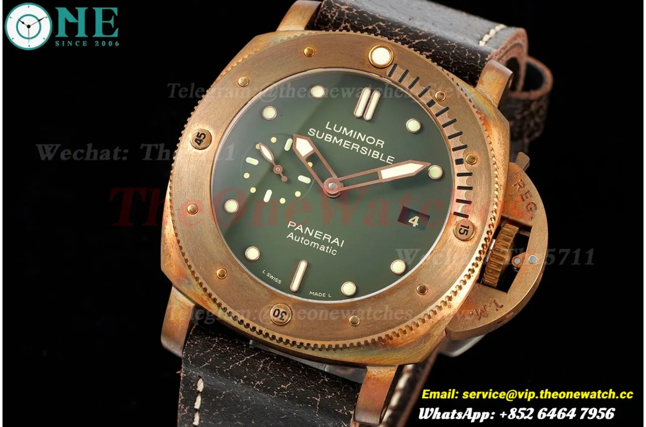 PAM382N Bronzo Submersible BR/LE Green VSF V2 Mod9000