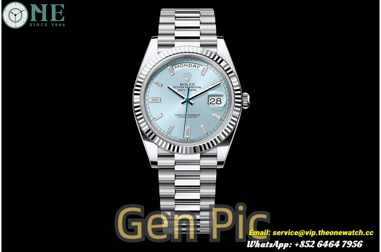 DayDate 228236 40mm SS/SS Ice Blue/Dia VSF DD3255 Super Clone