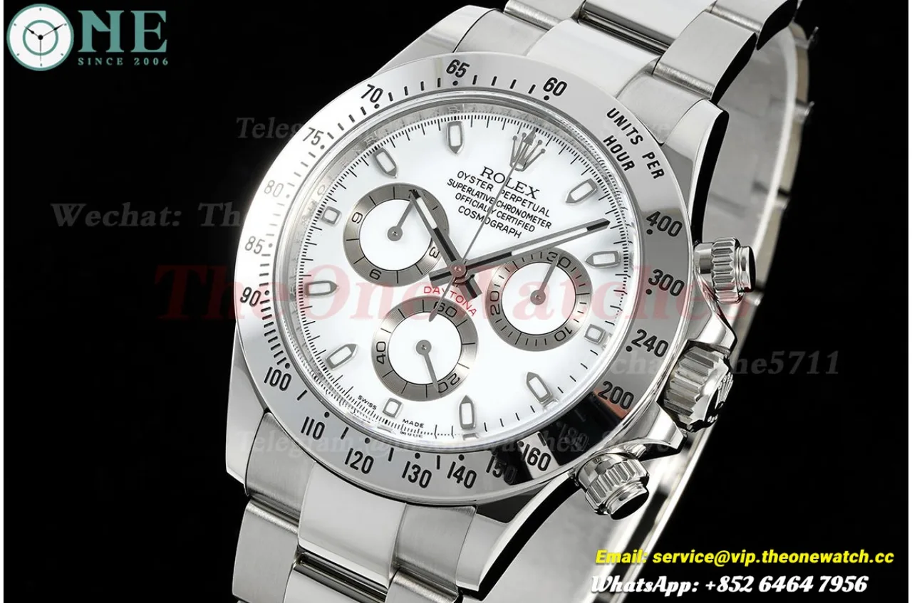 Daytona 116520 40mm SS/SS White/Stk VF DD4130