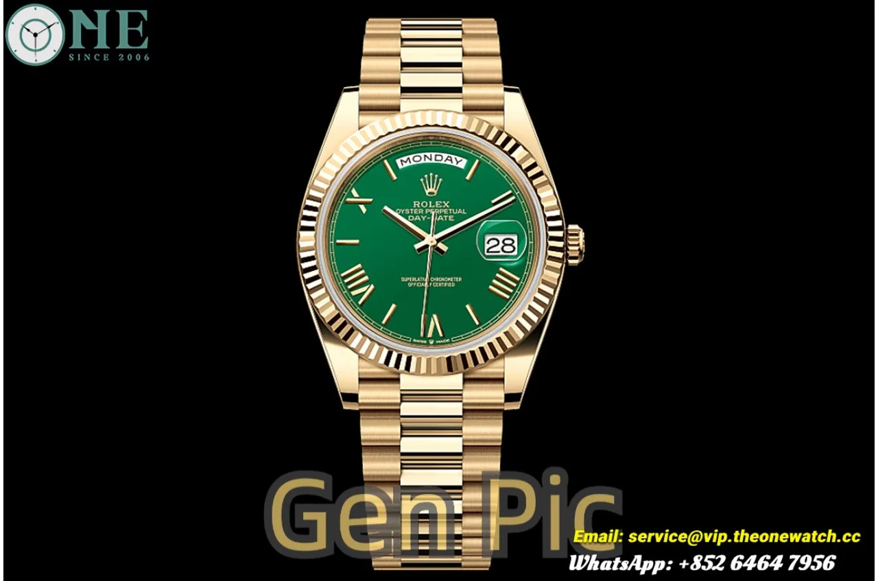 DayDate 228238 40mm YG/SS Green/Rmn VSF V2 DD3255 (Weighted Approx.182g)
