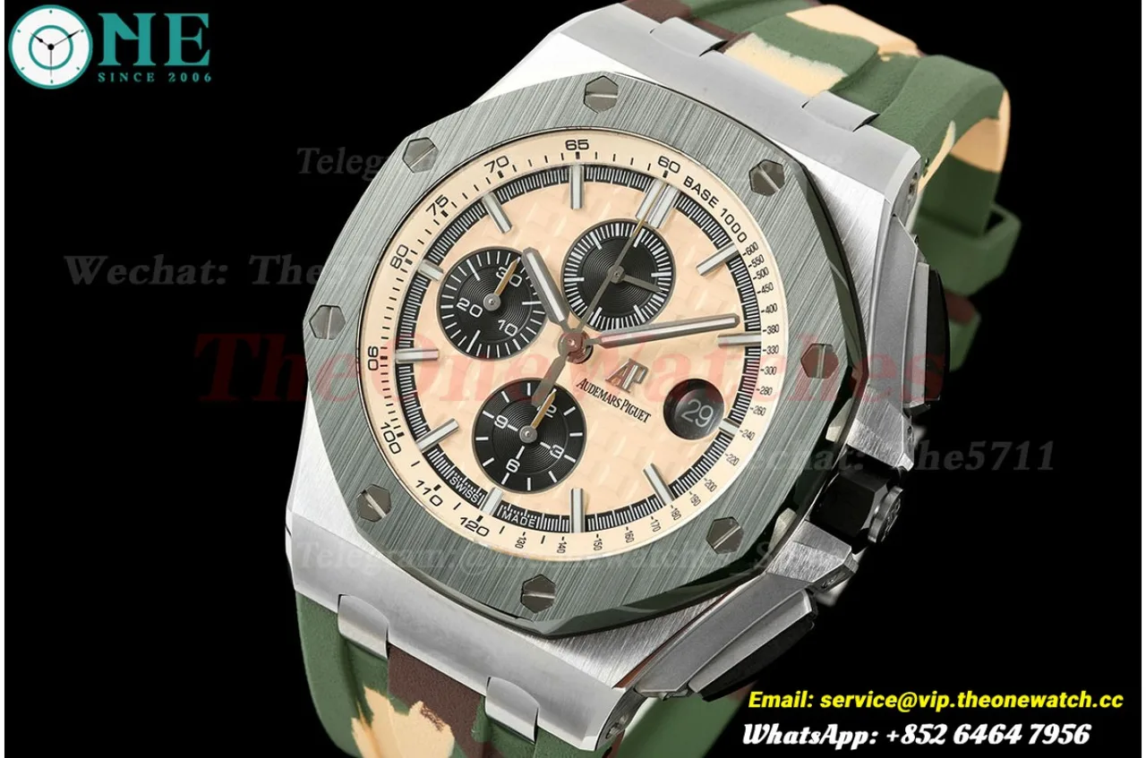 Royal Oak Offshore 26400SO 44mm SS/RU Beige Dial APJF A3126