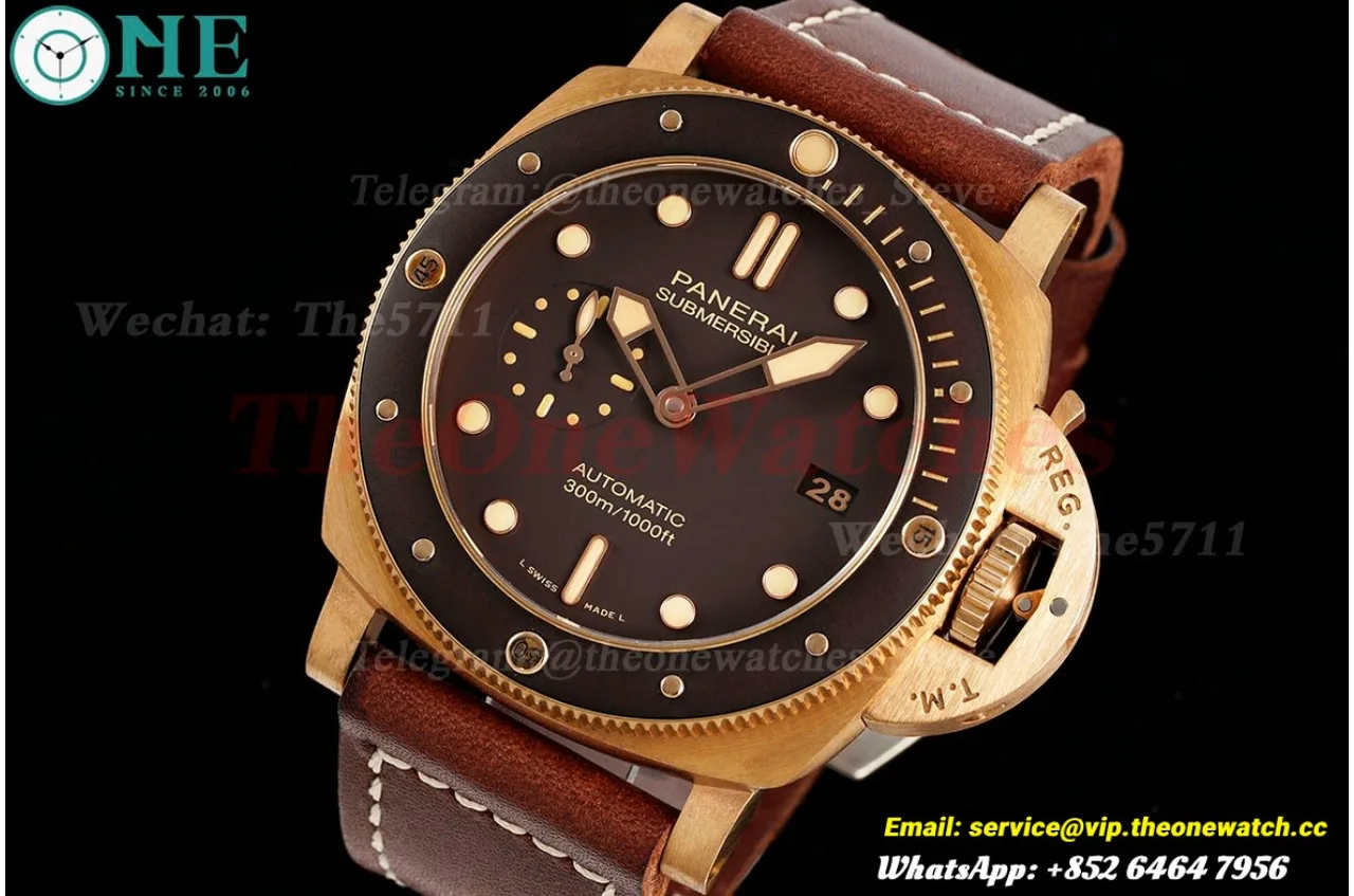 Submersible PAM968 47mm Bronzo/LE Brown Dial VSF P9010 Super Clone