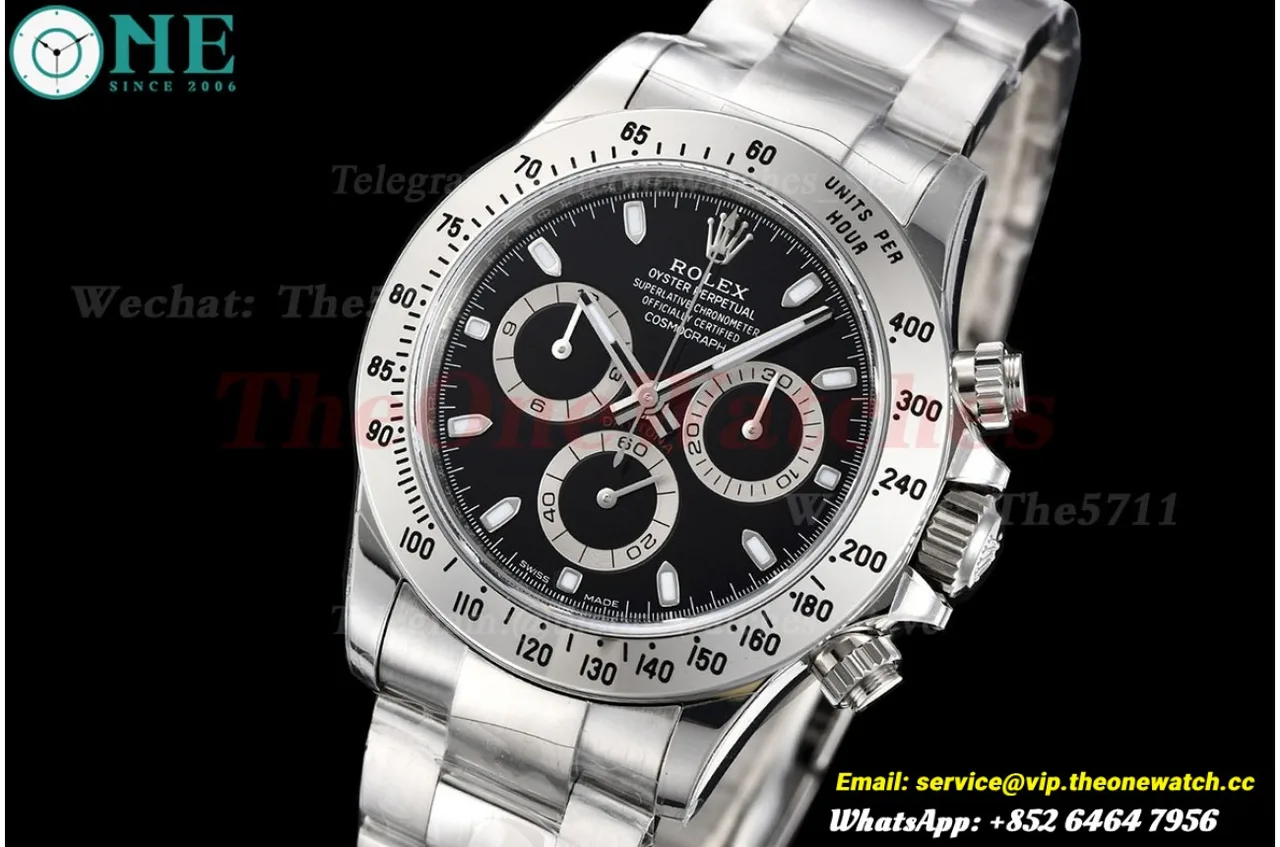 Daytona 116520 40mm SS/SS Black Dial VSF DD4130