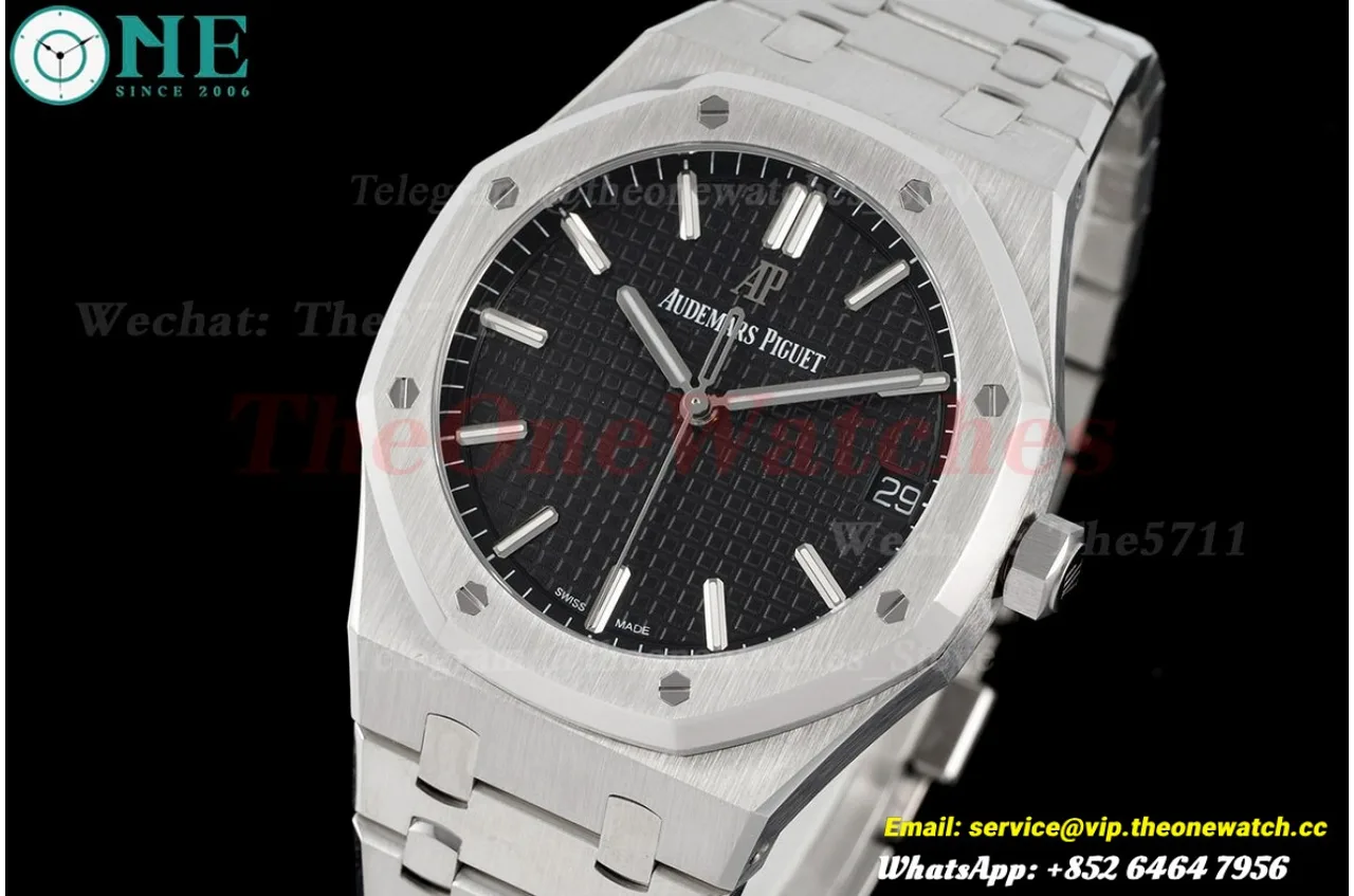 Royal Oak 41mm 15500 SS/SS Black/Stk ZF V3 A4302 Super Clone