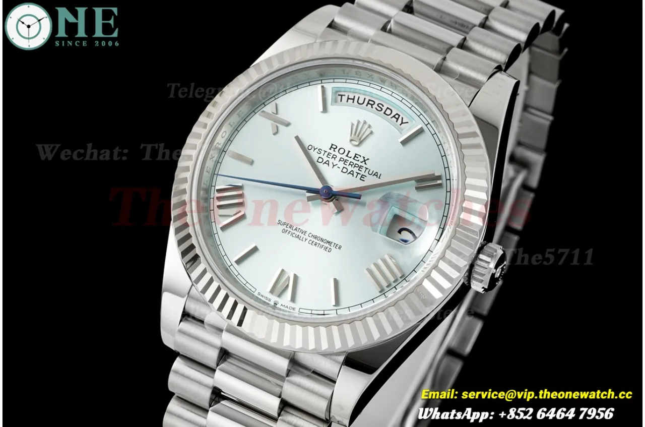 DayDate 228236 40mm SS/SS Ice Blue/Rmn VSF DD3255 Super Clone
