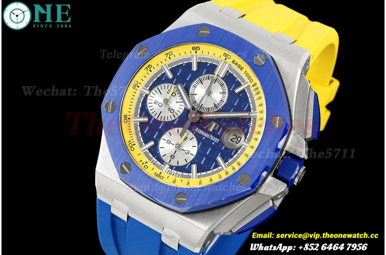 Royal Oak Offshore 26400SO 44mm SS/RU Blue Dial APJF A3126