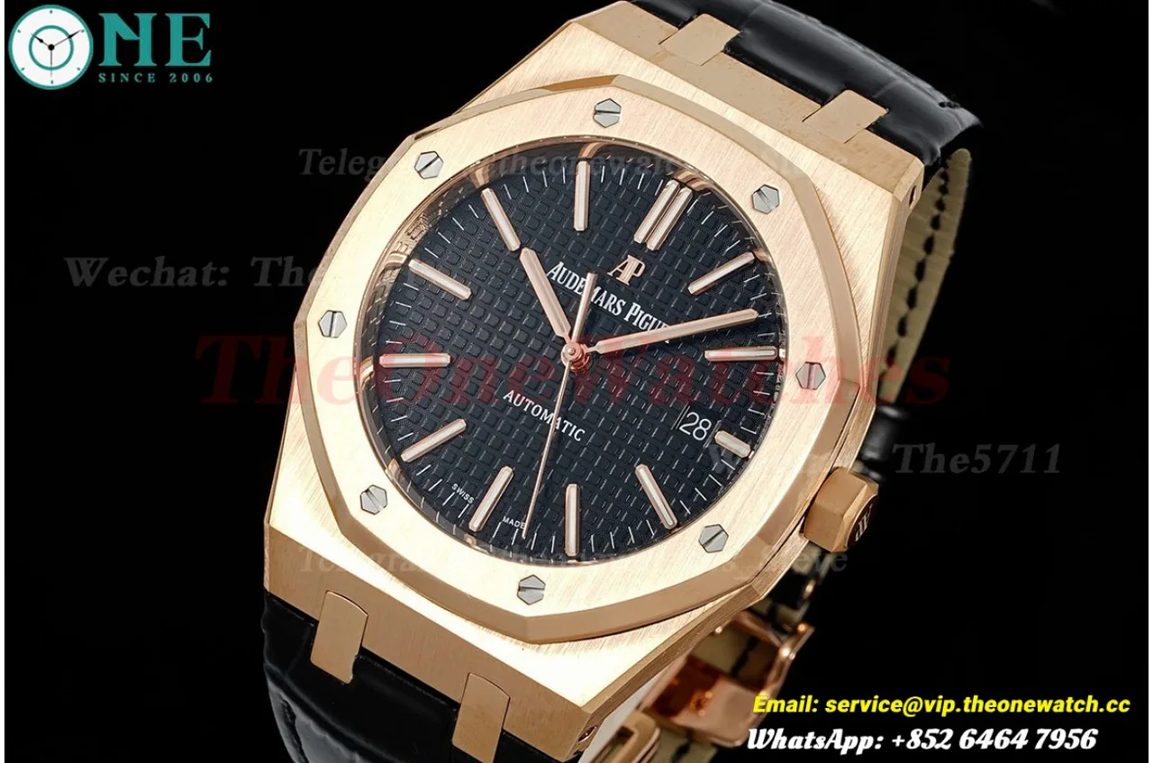 Royal Oak 15400 RG/LE Black Dial APSF V4 SA3120 Super Clone (Tungsten Heavy Version)