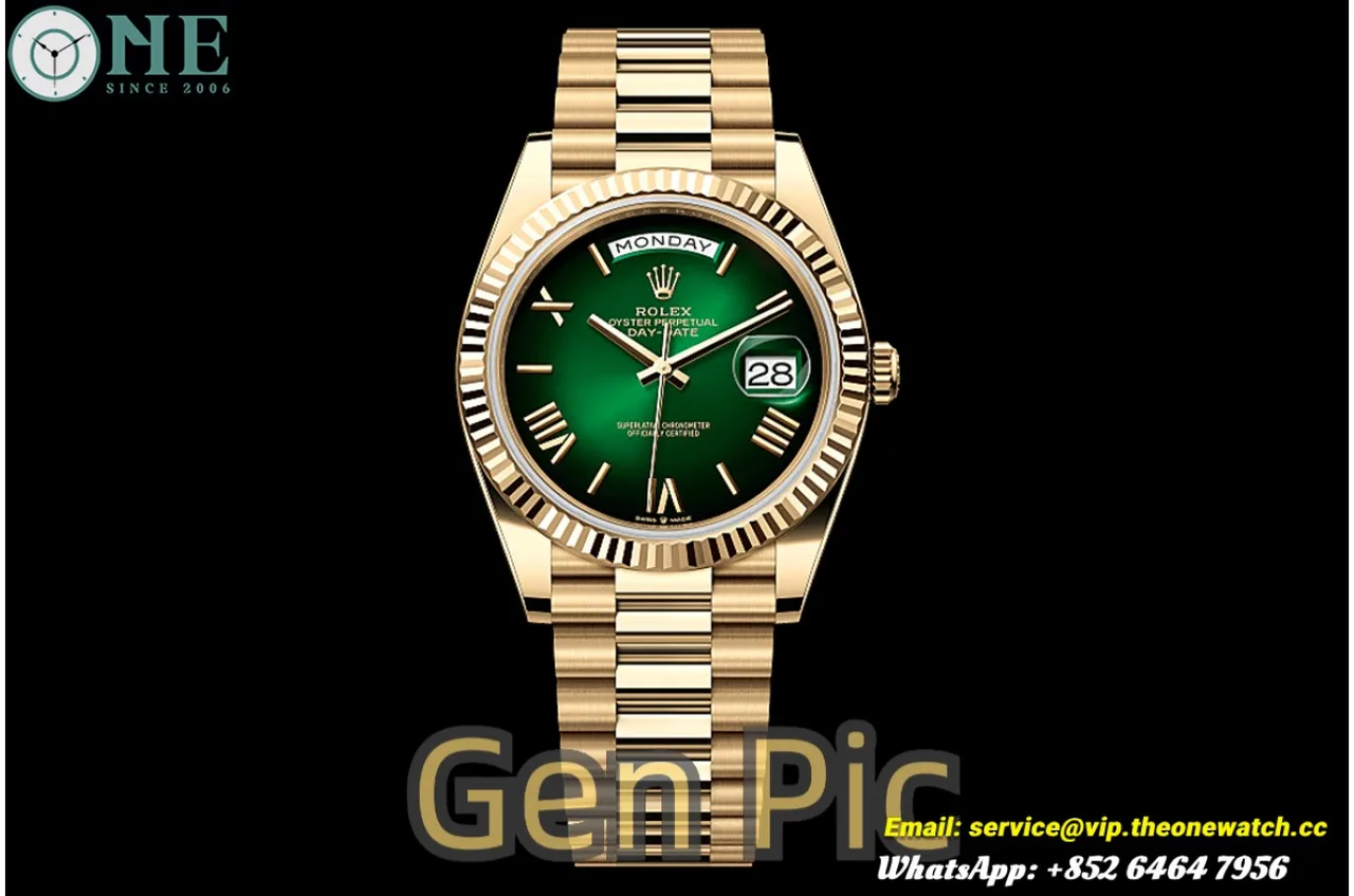 DayDate 228238 40mm YG/YG Ombre Green/Rmn VSF DD3255 Super Clone