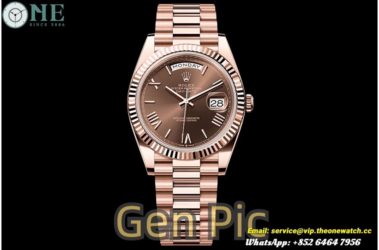 DayDate 228235 40mm RG/RG Brown/Rmn VSF V2 DD3255 (Weighted Approx.182g)