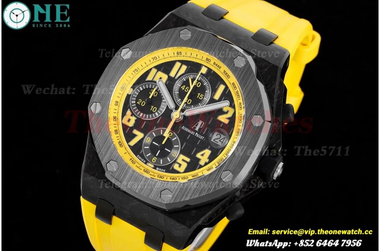 Royal Oak Offshore 42mm Cer/RU Black/Yellow  JJF A7750