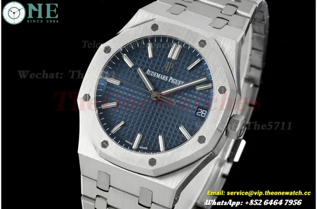 Royal Oak 15500 41mm SS/SS Blue/Stk JF SA4302
