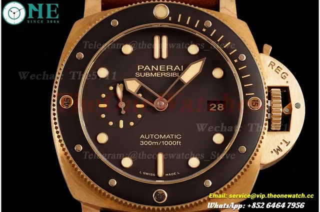 Submersible PAM968 47mm Bronzo/LE Brown Dial VSF P9010 Super Clone — photo 2
