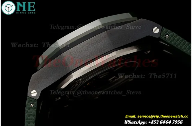 Royal Oak Offshore 26405CE 44mm Black Cer/RU Green Dial APJF A7750 Mod — photo 10