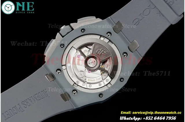 Royal Oak Offshore 26405CG 44mm Blue Cer/RU Green Dial APJF A7750 Mod — photo 14