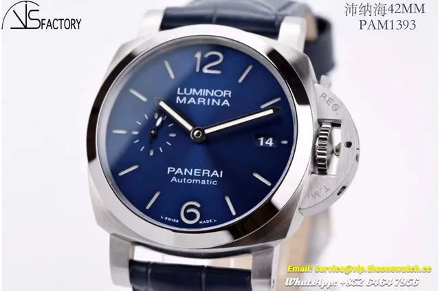 Panerai - PAM1393 Lum. Marina Auto 42mm SS/LE Blue VSF P9010 — photo 7