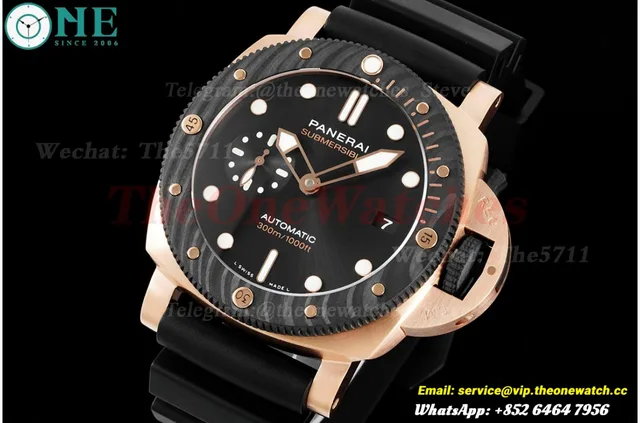Submersible PAM1070 44mm RG/RU Black Dial VSF P900