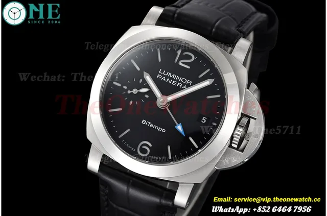 Luminor PAM1365 Bitempo GMT 40mm SS/LE Black Dial VSF P900