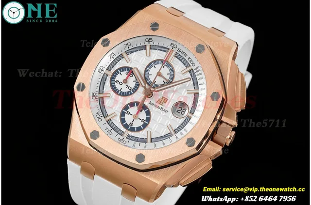 Royal Oak Offshore 26408 44mm RG/RU White/White JJF A3126