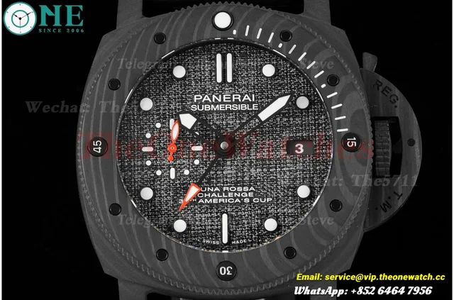 PAM1039 Submersible Luna Rossa GMT 47mm Carbon/RU VSF P9010 Super Clone — photo 2