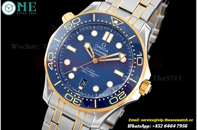 Seamaster 300m 42mm YG/SS Blue Dial JVSF A8800