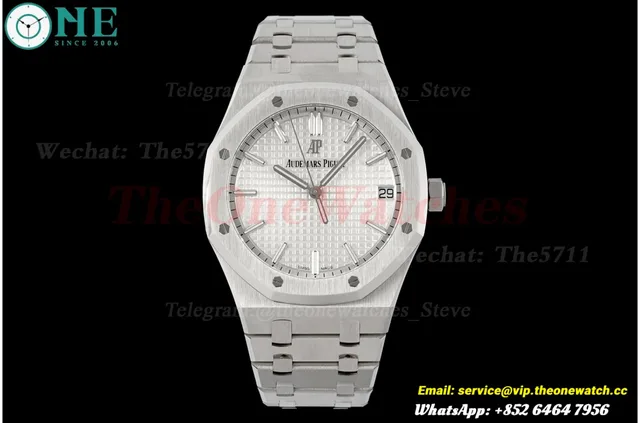 Royal Oak 41mm 15500 SS/SS White/Stk ZF V3 A4302 Super Clone — photo 3